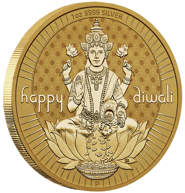 2024 Happy Diwali 1oz Silver Gilded Medallion
