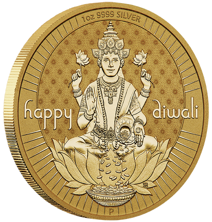 2024 Happy Diwali 1oz Silver Gilded Medallion