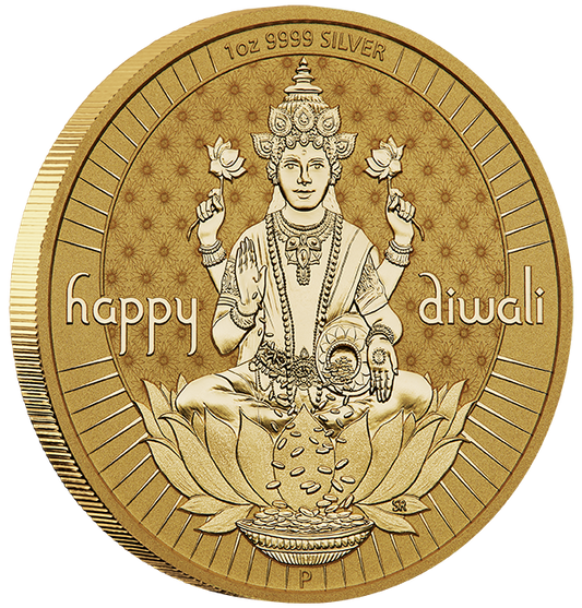 2024 Happy Diwali 1oz Silver Gilded Medallion