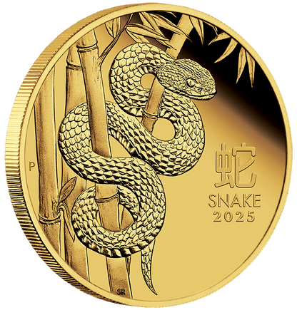 2025 $100 Lunar Year of The Snake 1oz Gold Proof Coin