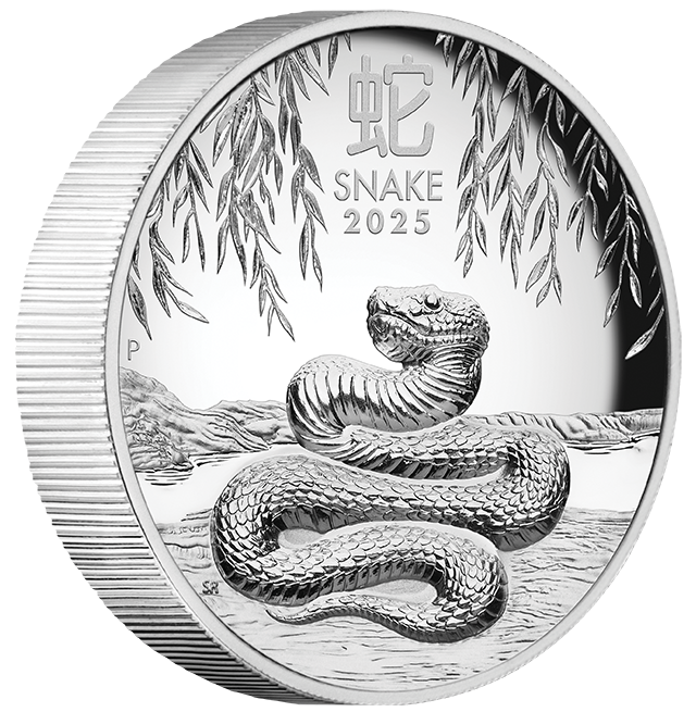 2025 $1 Lunar Year of The Snake 1oz Silver High Relief Proof Coin