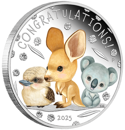 2025 50c Newborn Baby 1/2oz Silver Coloured Proof Coin