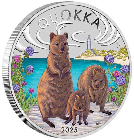 2025 $1 Quokka 1oz Silver Coloured Coin