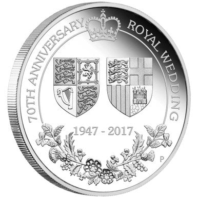 2017 $1 70th Anniversary of The Royal Wedding 1oz Silver Proof Coin