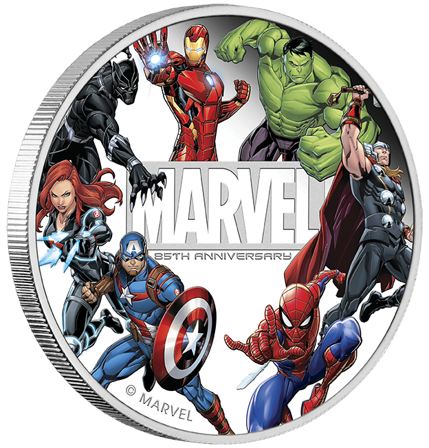 Tuvalu 2024 $1 Marvel 85th Anniversary 1/2oz Silver Proof Coloured Coin