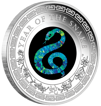 2025 $1 Australian Opal Lunar Year of The Snake 1oz Silver Proof Coin