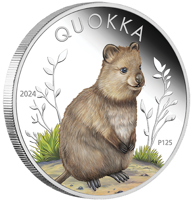 2024 $1 Quokka 1oz Silver Coloured Proof Coin