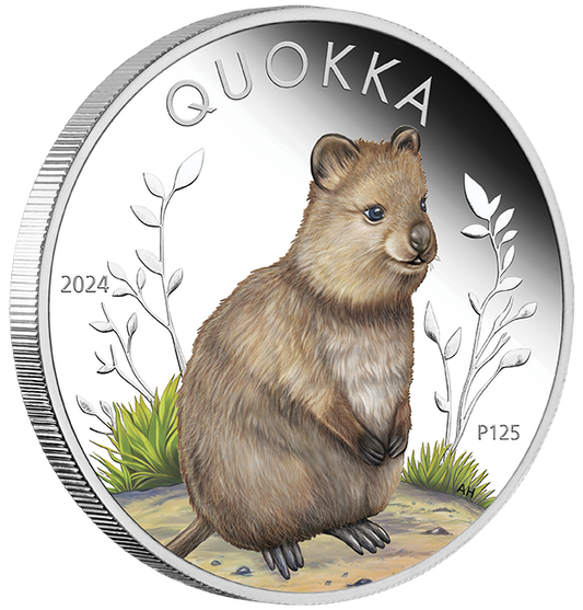 2024 $1 Quokka 1oz Silver Coloured Proof Coin