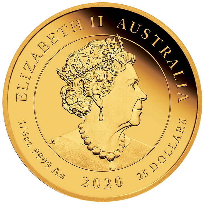2020 $25 Voyage of Discovery Endeavour 1/4oz Gold Proof Coin