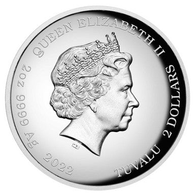 Tuvalu 2022 $2 The Simpsons Bart Simpson 2oz Silver High Relief Proof Coin