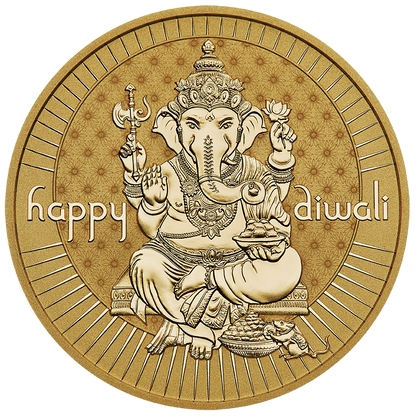 2024 Happy Diwali 1oz Silver Gilded Medallion