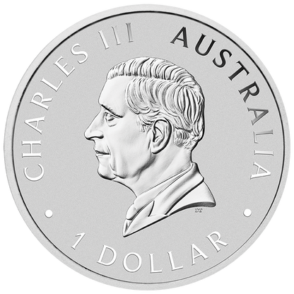 2024 $1 Australian Wombat 1oz Silver Coloured Uncirculated Coin