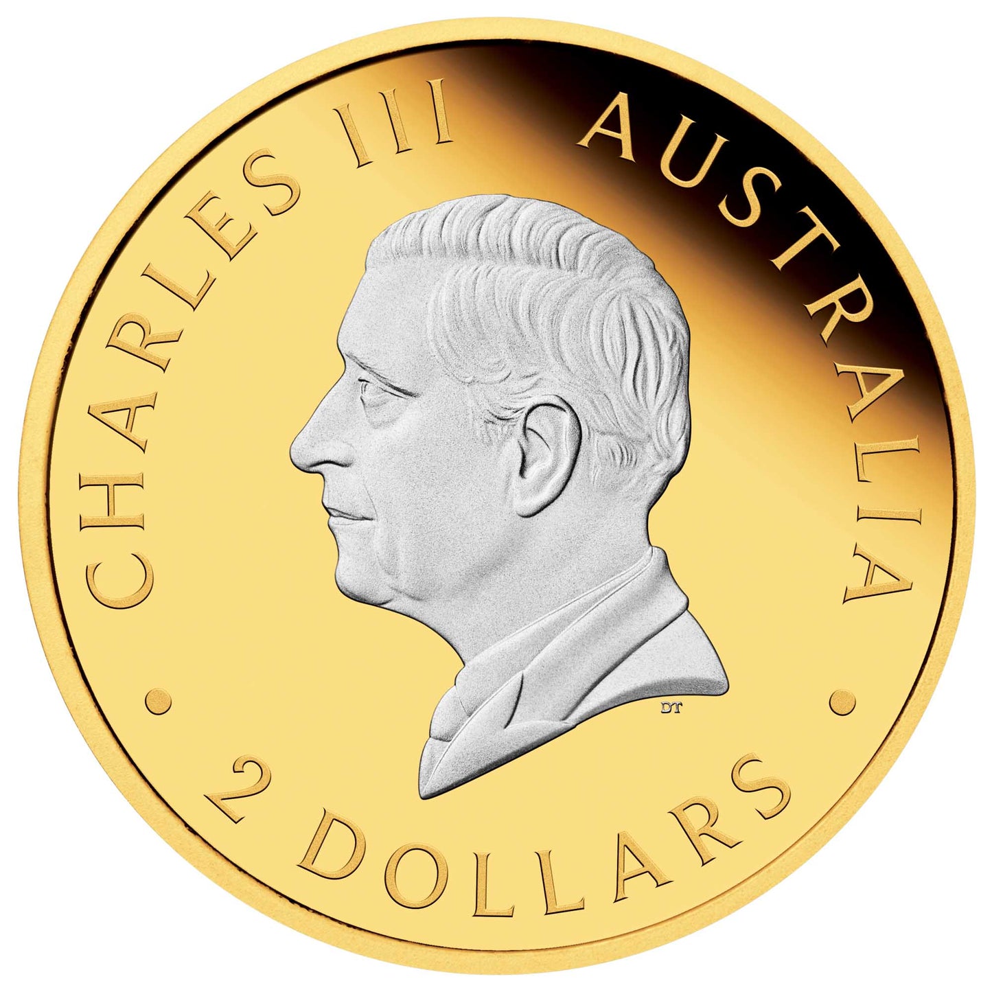 2025 $2 Australian Kangaroo 2oz Silver Reverse Gilded Coin
