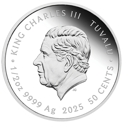 Tuvalu 2025 50c Lunar Baby Year of The Snake 1/2oz Silver Coloured Proof Coin