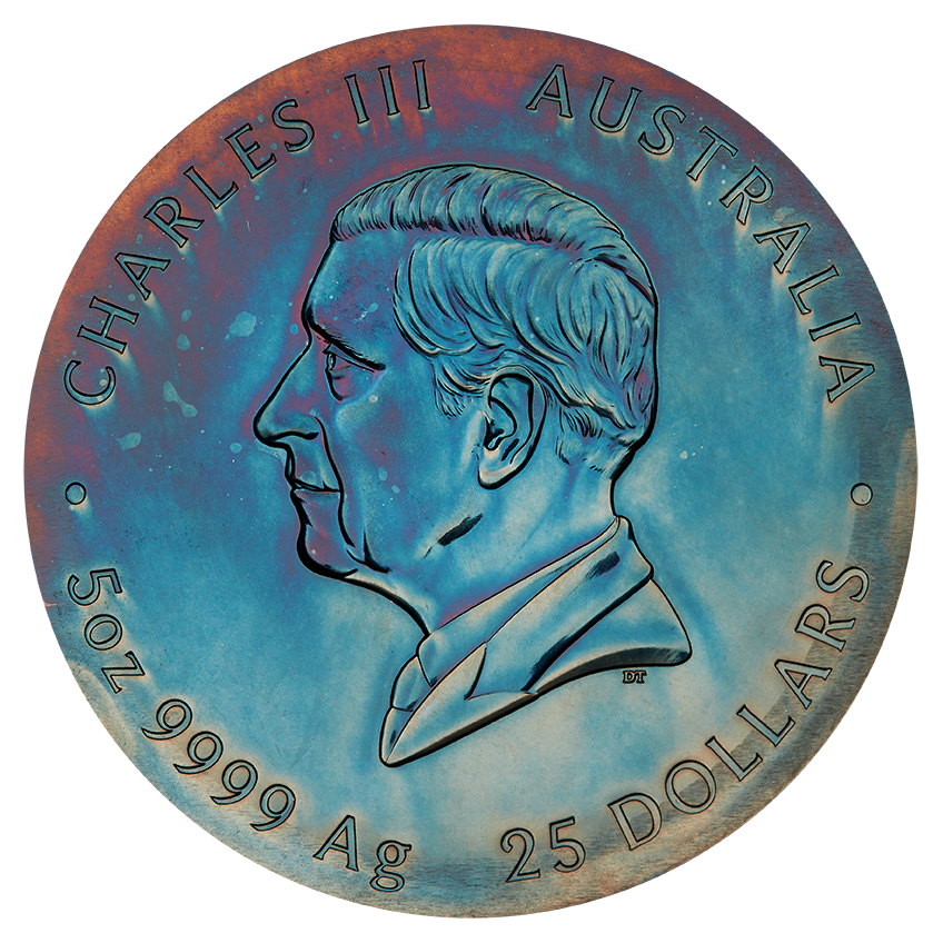 2025 $25 Extragalactic 5oz Silver Coloured Patinaed Coin