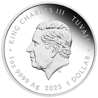 Tuvalu 2025 $1 Spongebob Squarepants Patrick 1oz Silver Coloured Proof Coin