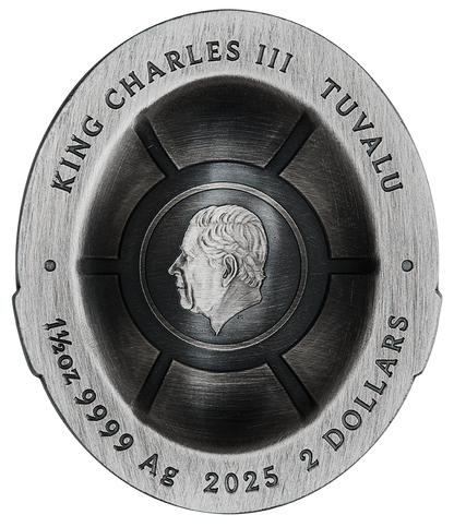 Tuvalu 2025 $2 Teenage Mutant Ninja Turtles TMNT Domed Shell 1.5oz Silver Coloured Antiqued Coin