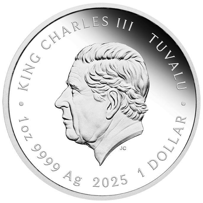Tuvalu 2025 $1 Teenage Mutant Ninja Turtles Donatello 1oz Silver Coloured Proof Coin