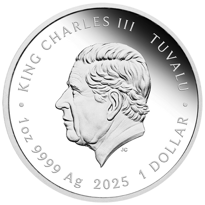 Tuvalu 2025 $1 Teenage Mutant Ninja Turtles Donatello 1oz Silver Coloured Proof Coin