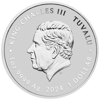 Tuvalu 2024 $1 Teenage Mutant Ninja Turtles 40th Anniversary 1oz Silver Coloured Uncirculated Coin
