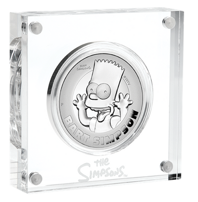 Tuvalu 2022 $2 The Simpsons Bart Simpson 2oz Silver High Relief Proof Coin
