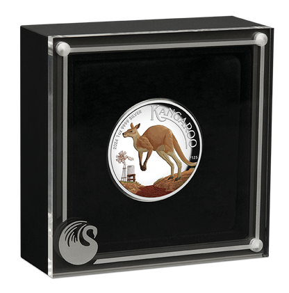 2024 $1 Australian Kangaroo 1oz Silver Coloured High Relief Proof Coin