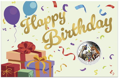 2025 50c Happy Birthday 1/2oz Silver Coloured Uncirculated Coin