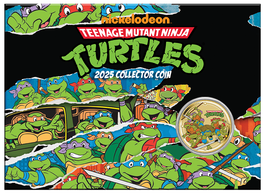 Tuvalu 2025 $1 Teenage Mutant Ninja Turtles Coloured Uncirculated Coin