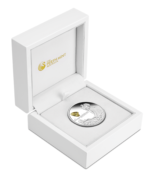 2025 $1 Congratulations On Your Wedding 1oz Silver Proof Coin