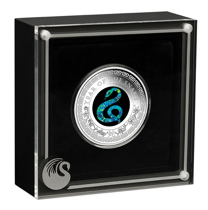 2025 $1 Australian Opal Lunar Year of The Snake 1oz Silver Proof Coin