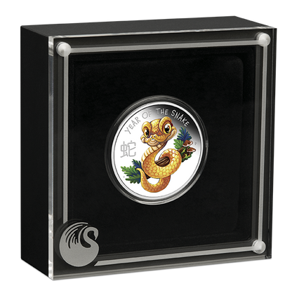Tuvalu 2025 50c Lunar Baby Year of The Snake 1/2oz Silver Coloured Proof Coin