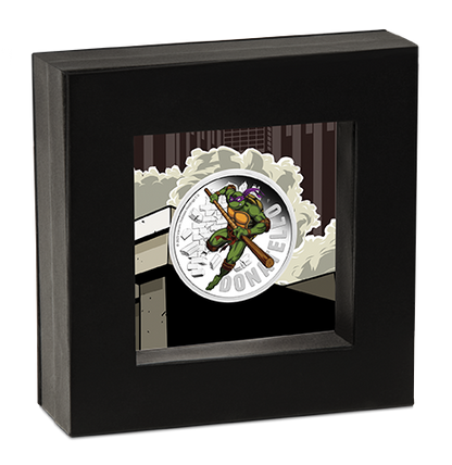 Tuvalu 2025 $1 Teenage Mutant Ninja Turtles Donatello 1oz Silver Coloured Proof Coin