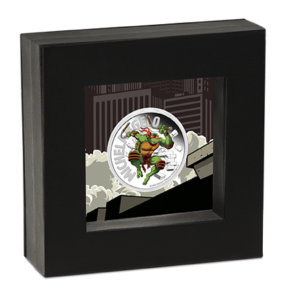Tuvalu 2024 $1 Teenage Mutant Ninja Turtles Michelangelo 1oz Silver Coloured Proof Coin