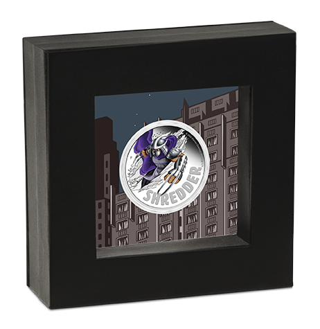 Tuvalu 2024 $1 Teenage Mutant Ninja Turtles Shredder 1oz Silver Coloured Proof Coin