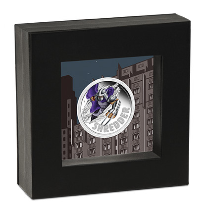 Tuvalu 2024 $1 Teenage Mutant Ninja Turtles Shredder 1oz Silver Coloured Proof Coin