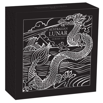 2024 $1 Lunar Year of The Dragon 1oz Silver Gilded Coin