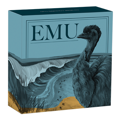 2025 $1 Australian Emu 1oz Silver Coloured Coin