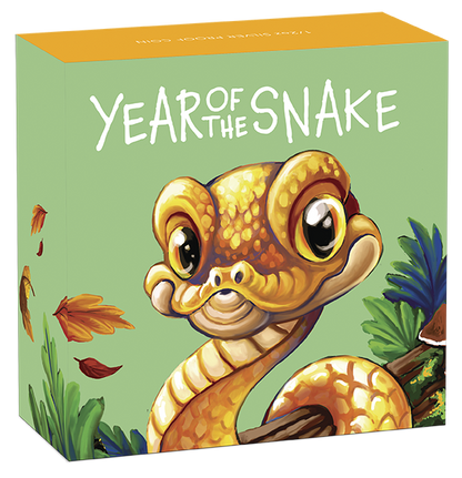 Tuvalu 2025 50c Lunar Baby Year of The Snake 1/2oz Silver Coloured Proof Coin