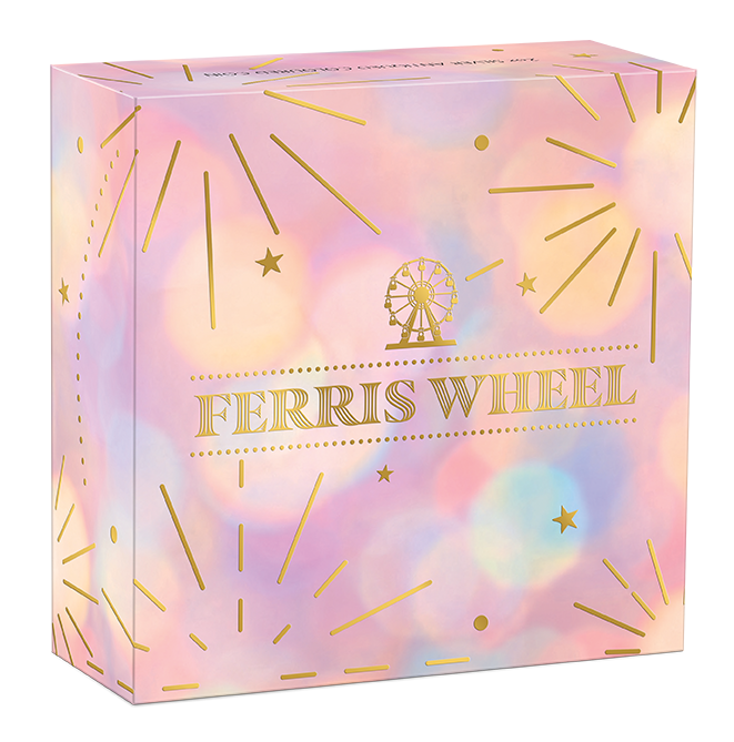 Tuvalu 2025 $2 Ferris Wheel 2oz Silver Antiqued Coloured Coin
