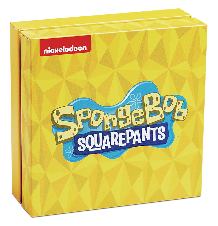 Tuvalu 2024 $1 SpongeBob Squarepants and Gary 1oz Silver Coloured Proof Coin