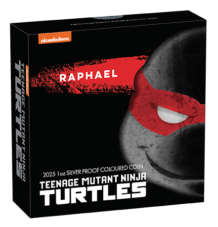 Tuvalu 2025 $1 Teenage Mutant Ninja Turtles Raphael 1oz Silver Coloured Proof Coin