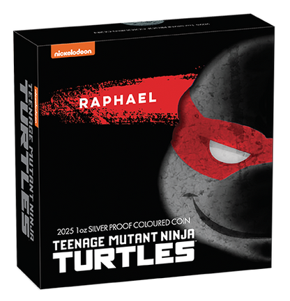 Tuvalu 2025 $1 Teenage Mutant Ninja Turtles Raphael 1oz Silver Coloured Proof Coin
