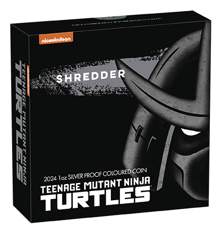 Tuvalu 2024 $1 Teenage Mutant Ninja Turtles Shredder 1oz Silver Coloured Proof Coin