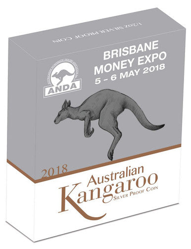 2018 50c ANDA Brisbane Australian Kangaroo 1/2oz Silver Proof Coin
