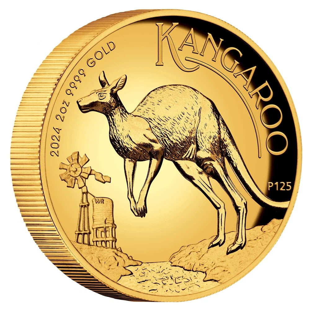 2024 $200 Australian Kangaroo 2oz Gold High Relief Proof Coin