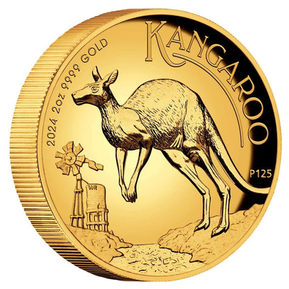 2024 $200 Australian Kangaroo 2oz Gold High Relief Proof Coin