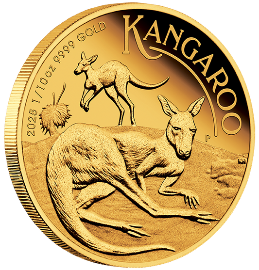 2025 $15 Australian Kangaroo 1/10oz Gold Proof Coin