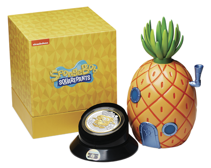 Tuvalu 2024 $2 Spongebob Squarepants 2oz Silver Gilded Proof Coin