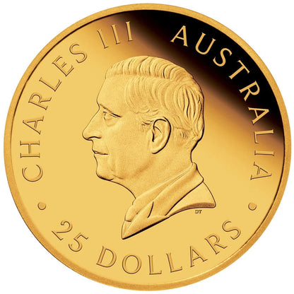 2024 $25 Australian Kangaroo 1/4oz Gold Proof Coin