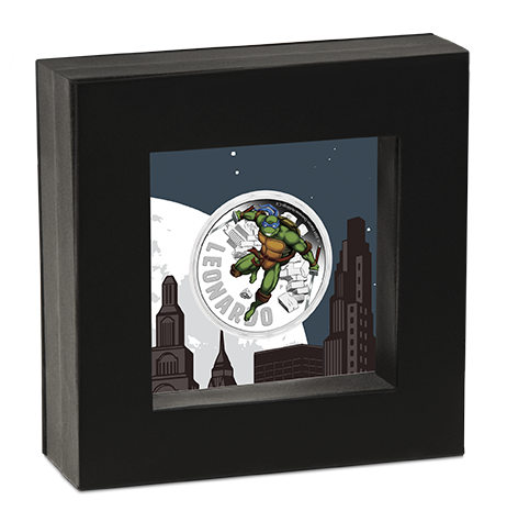 Tuvalu 2024 $1 Teenage Mutant Ninja Turtles Leonardo 1oz Silver Coloured Proof Coin